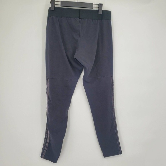 Adidas Large‎ Leggings Black Mid-Rise Yoga Stretch Workout Ankle Logo Athletic - Picture 3 of 7